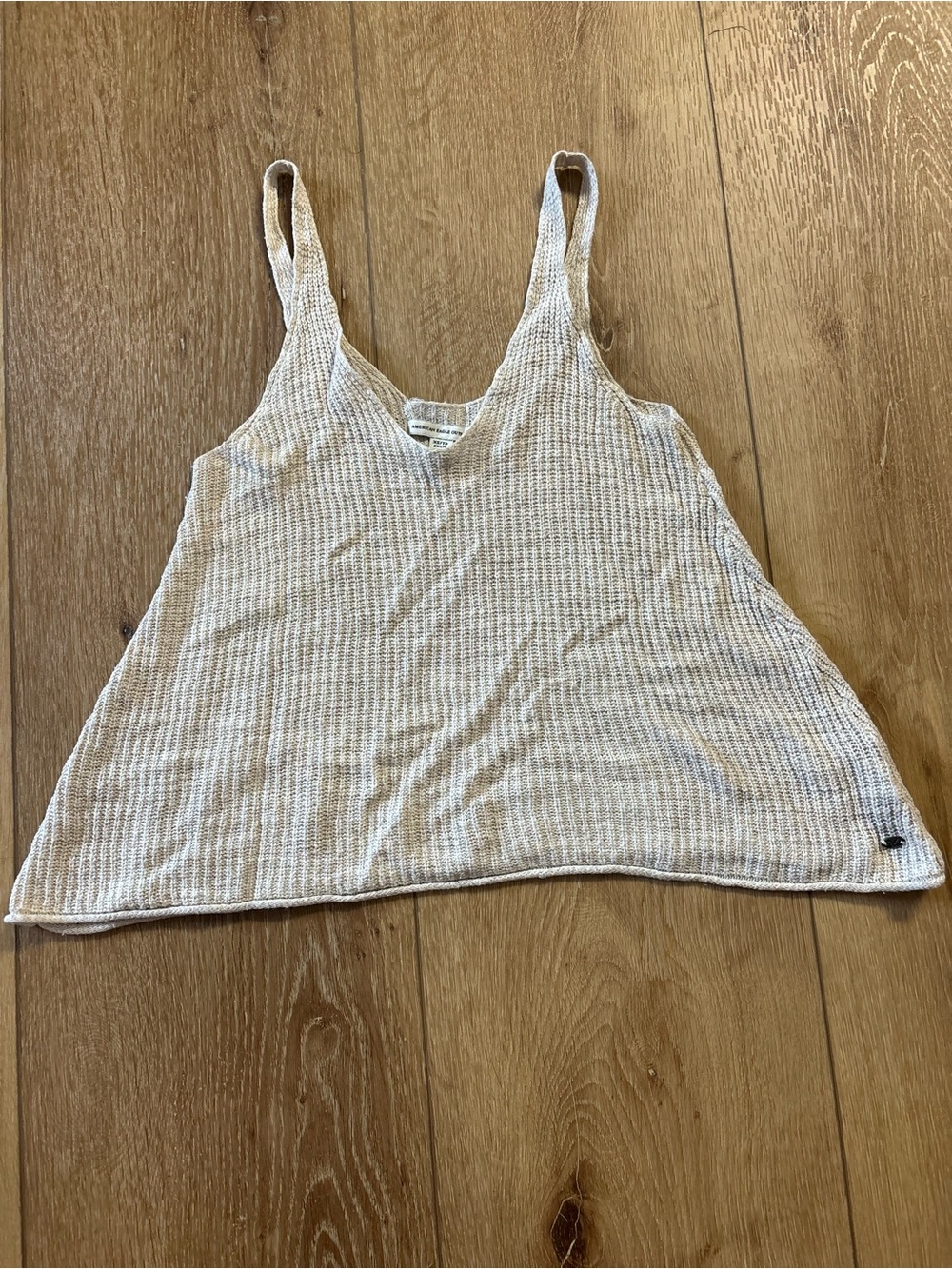 Women’s Cream Waffle Knit Tank Top